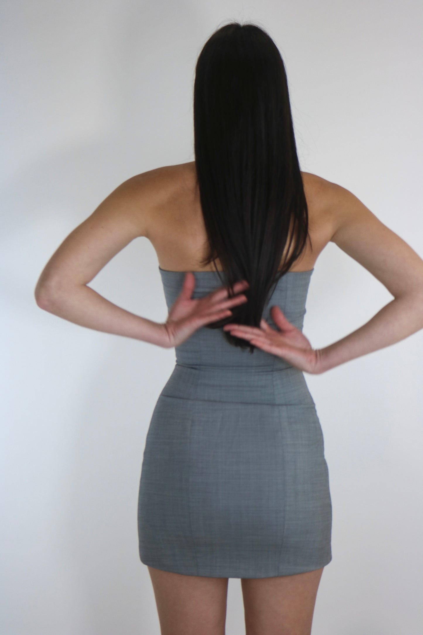 Strapless Mini in Grey