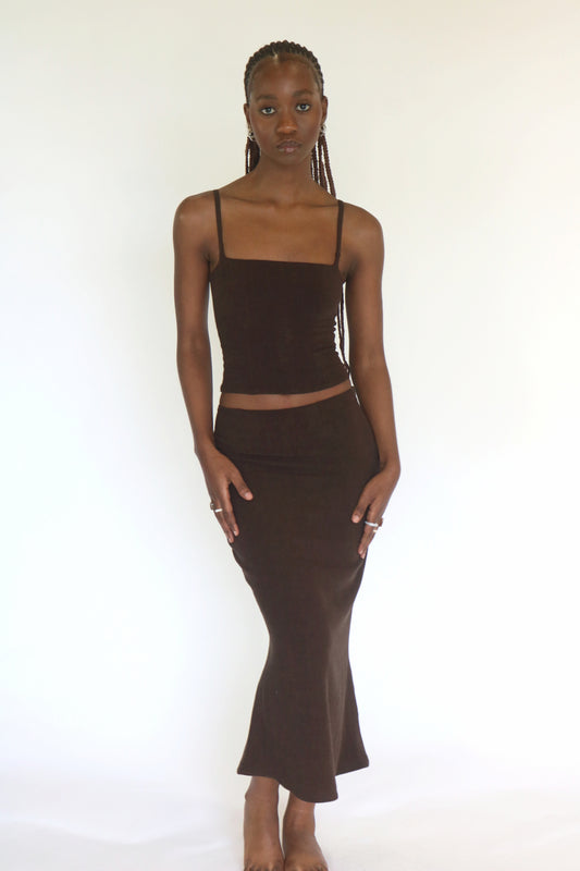 The Midi Flounce Skirt