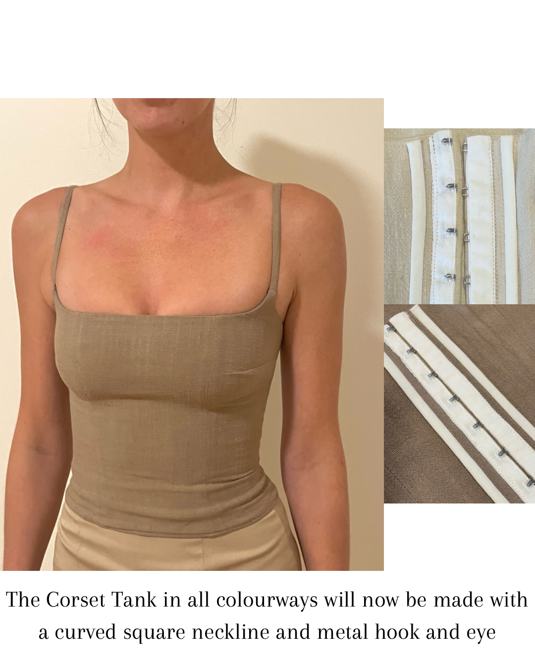 Skirt & Corset Tank Set in Espresso