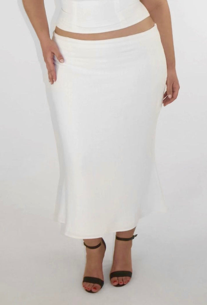 The Midi Flounce Skirt