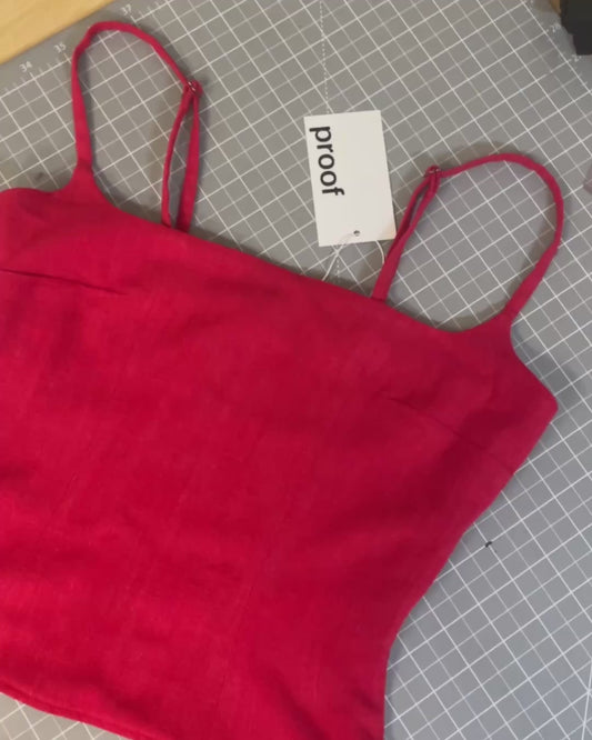 The Corset Tank in Red