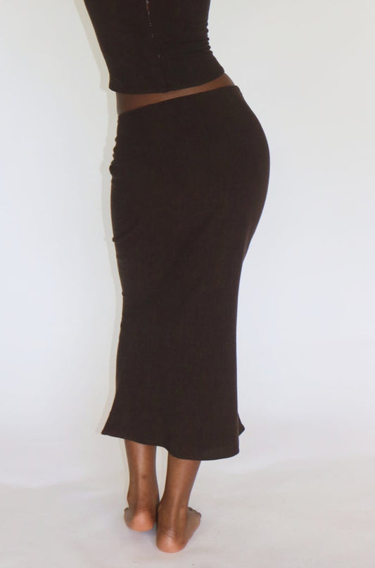 The Midi Flounce Skirt