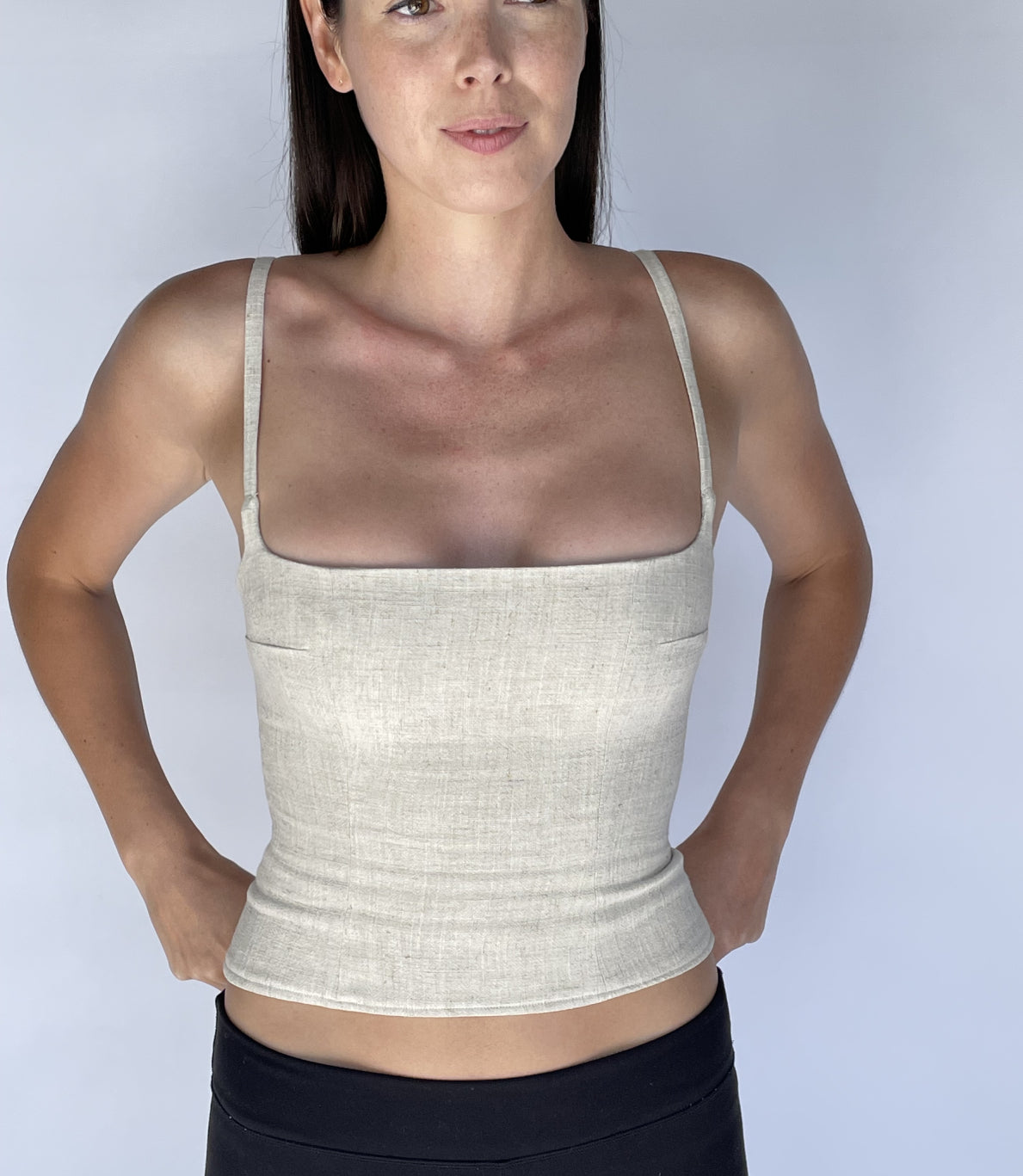 The Corset Tank in Natural